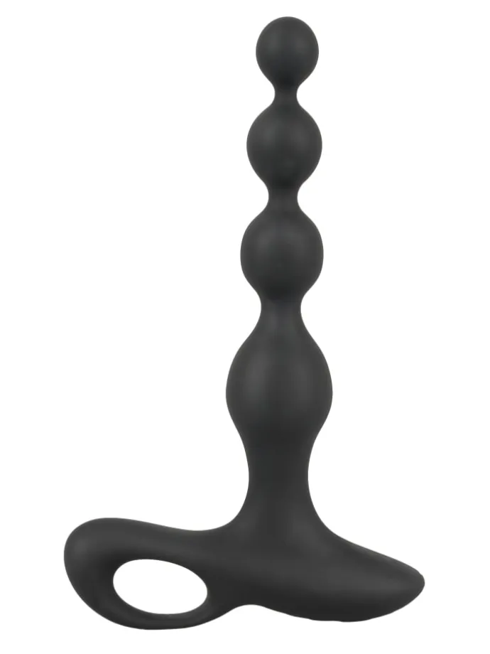 Analvibrator Rechargeable anal beads in schwarz