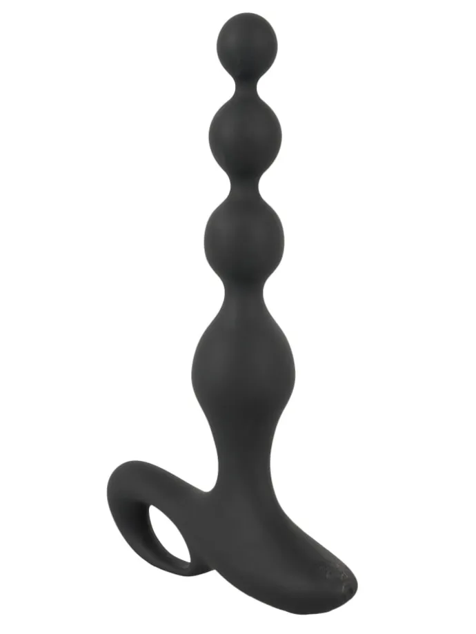 Analvibrator Rechargeable anal beads in schwarz