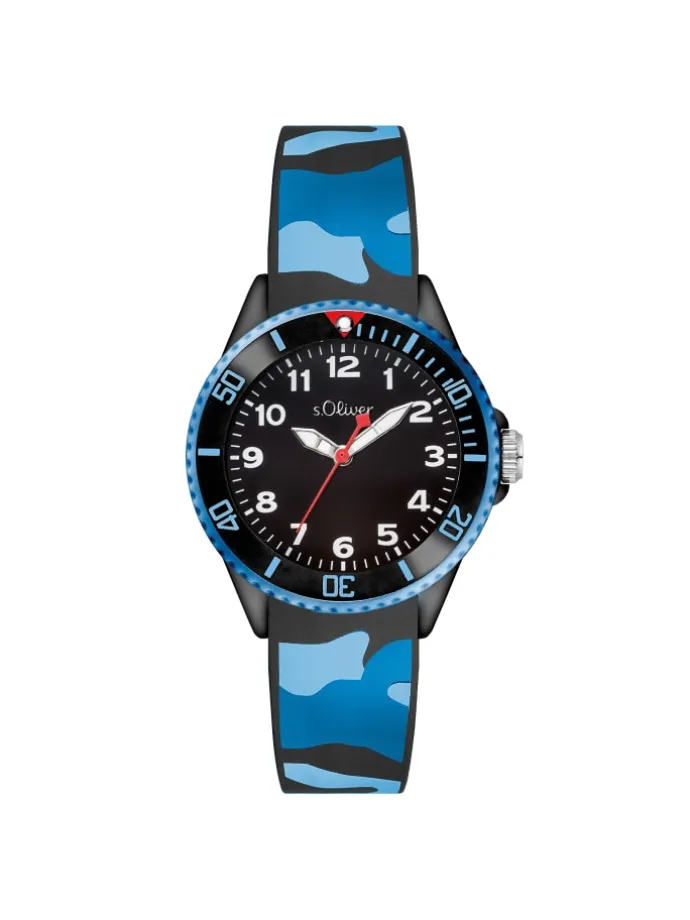 Armbanduhr Camouflage in blau