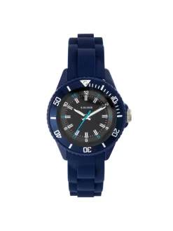 Armbanduhr mit coolen Farbdetails in blau