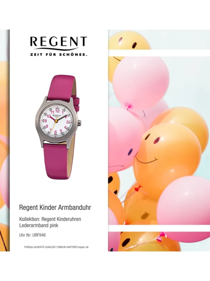 Armbanduhr Regent Kinderuhren pink klein (ca. 26mm)