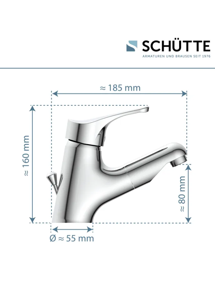 ATTICA Waschtischarmatur, Chrom, mit herausziehbarer Haarbrause