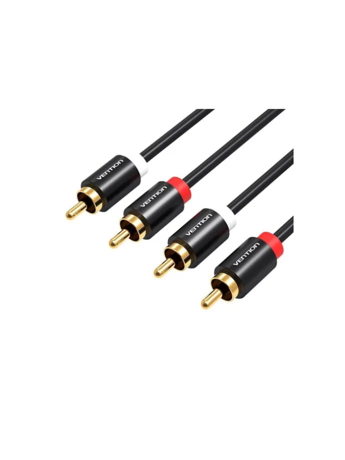 Audiokabel 2xCinch-Stecker auf 2xCinch-Stecker 2m (schwarz)