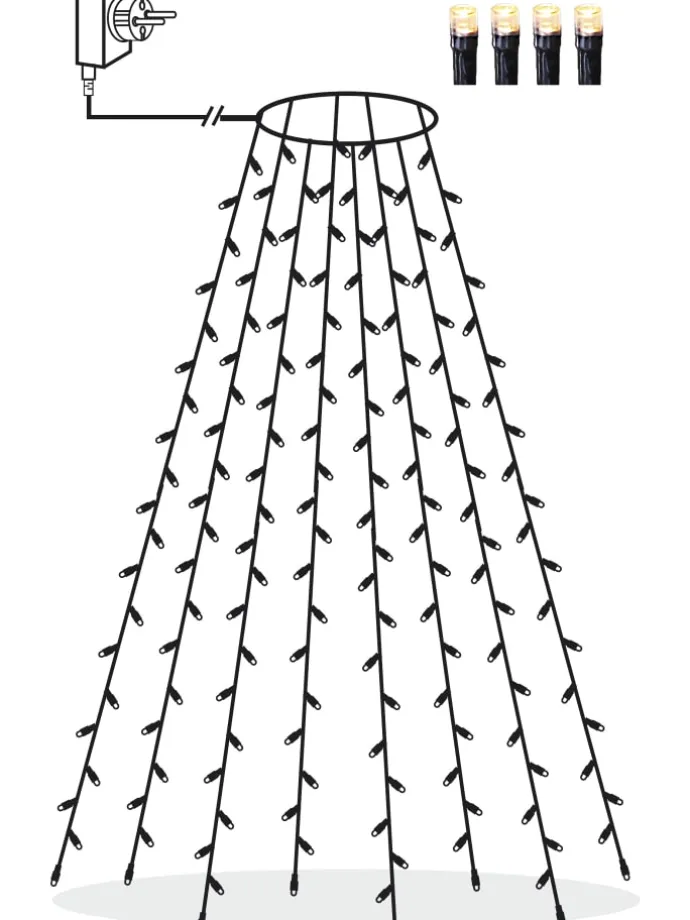 Außen Lichterkette Marten in Schwarz