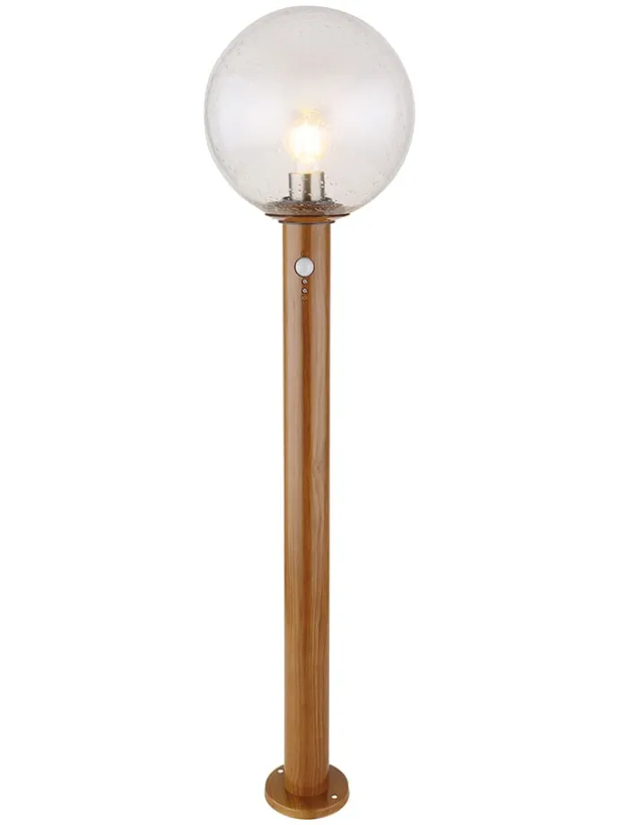 Außenleuchte "Ossy" in Hellbraun - (H)100 x Ø 25 cm