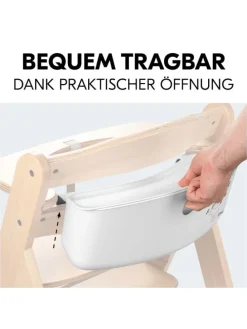 Aufbewahrungsbox für Hochstuhl Rückenlehne in weiss