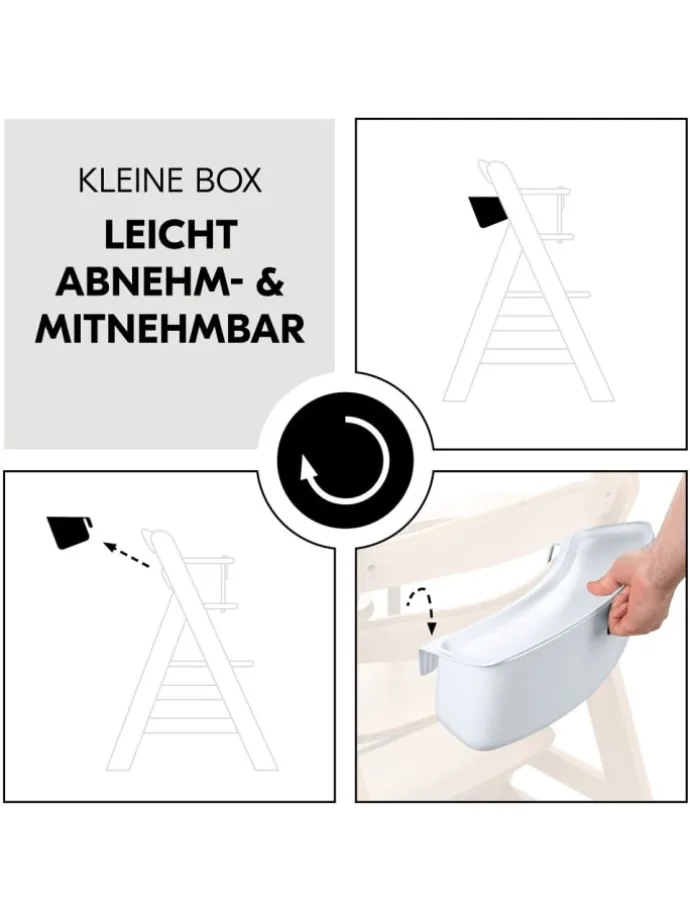 Aufbewahrungsboxen für Hochstuhl - 2er Set in weiss