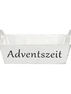 Aufbewahrungskiste in Weiß - (B)34 x (H)14 x (T)17,5 cm