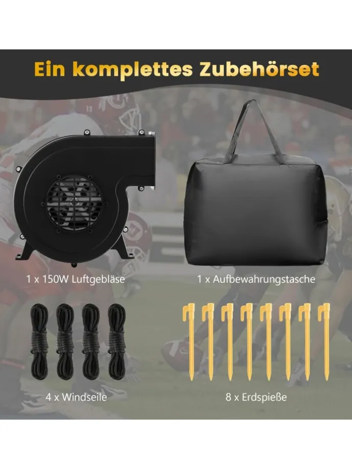 Aufblasbare Beamer Leinwand in Schwarz