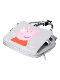 Aufblasbarer Peppa Pig Boostersitz – grau/rosa, mobil, für Kinder & unterwegs