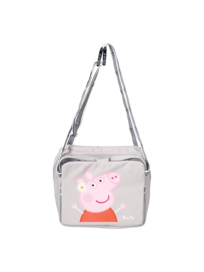 Aufblasbarer Peppa Pig Boostersitz – grau/rosa, mobil, für Kinder & unterwegs