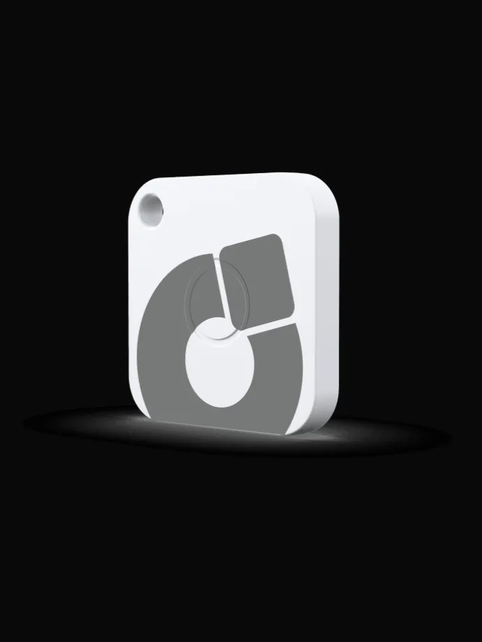 Aufladbarer Bluetooth-Schlüsselfinder "recharge" in weiß, 4er Pack