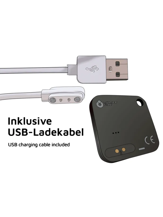 Aufladbarer Bluetooth-Schlüsselfinder "recharge" in weiß, 4er Pack