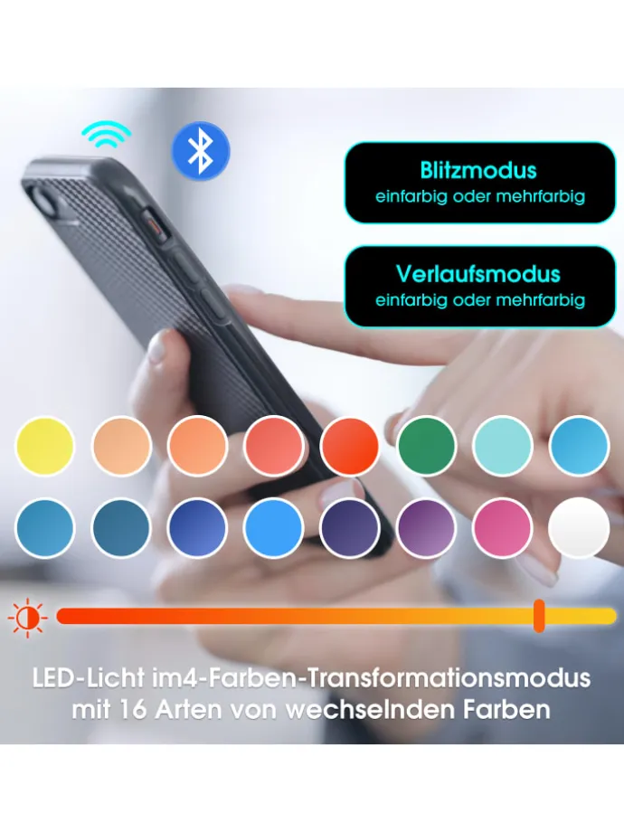Ausziehbarer Couchtisch mit LED einstellbarem Lichtband und Stauraum, Weiß