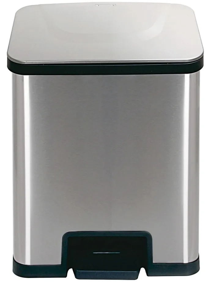 Automatik-Tretabfalleimer "Powerstep" in Silber - 38 l