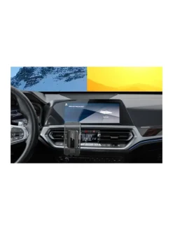 Automatischer Autotelefonhalter Handyhalterung mit Clip schwarz