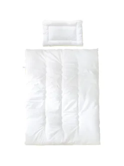 Babby Bettwäsche – Decke & Kissen 100 x 135 cm - weiß