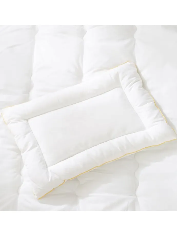 Babby Bettwäsche – Decke & Kissen 100 x 135 cm - weiß