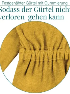 Baby Bademantel aus Bio-Baumwolle Ljubljana in Gelb