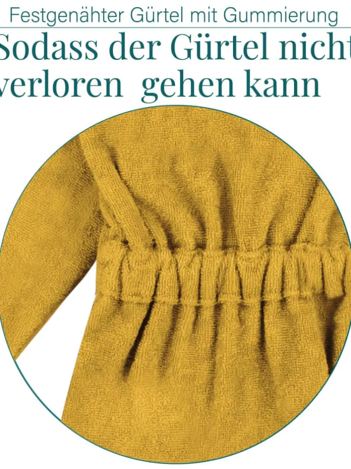 Baby Bademantel aus Bio-Baumwolle Ljubljana in Gelb