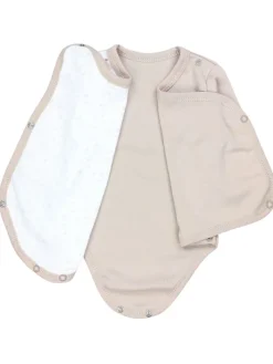 Baby Bekleidung Set Jungen Langarm Neugeborene 5 tlg in beige Modell 5