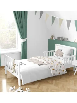 Baby Bettwäsche-Set "Little Dreamer Schlummerbär" in Weiß