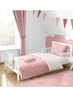 Baby Bettwäsche-Set "Stella, Sterne, Streifen" in Rosa