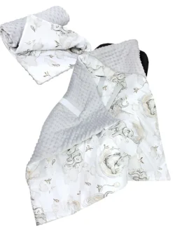 Baby Einschlagdecke für Autositz 2er SET in grau/weiß