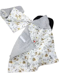 Baby Einschlagdecke für Autositz 2er SET in dunkelgrün