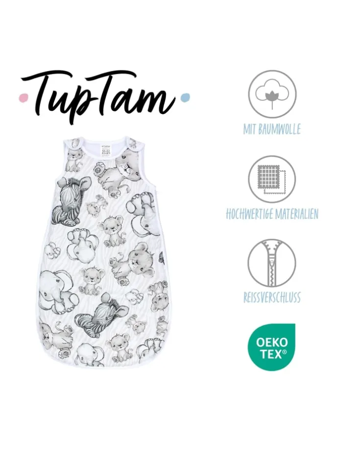 Baby Ganzjahres Schlafsack Wattiert in beige