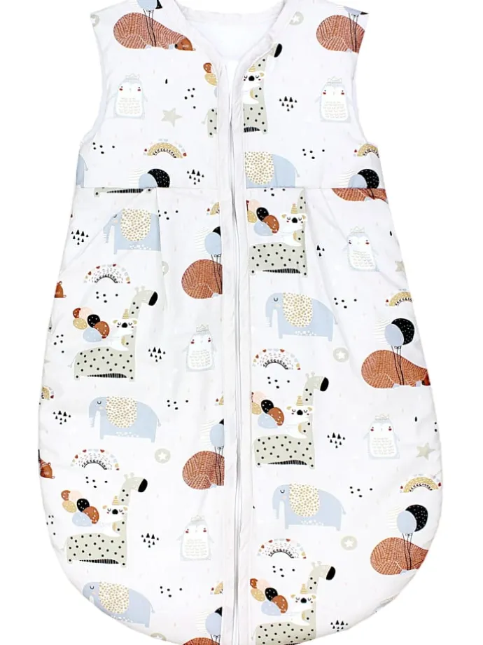 Baby Ganzjahres Schlafsack Ärmellos Wattiert in grau Modell 3