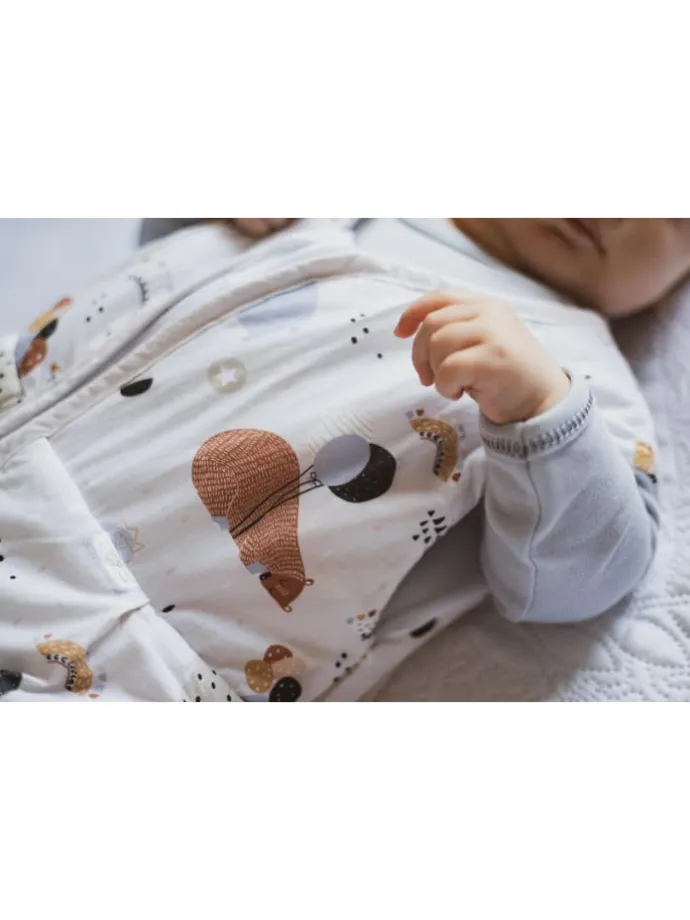 Baby Ganzjahres Schlafsack Ärmellos Wattiert in grau Modell 3
