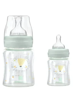 Baby Glasflasche 120 ml in grün