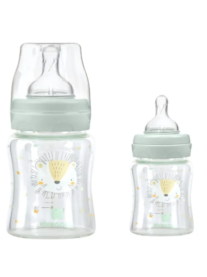 Baby Glasflasche 120 ml in grün