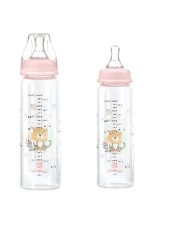 Baby Glasflasche Savanna 240ml in rosa