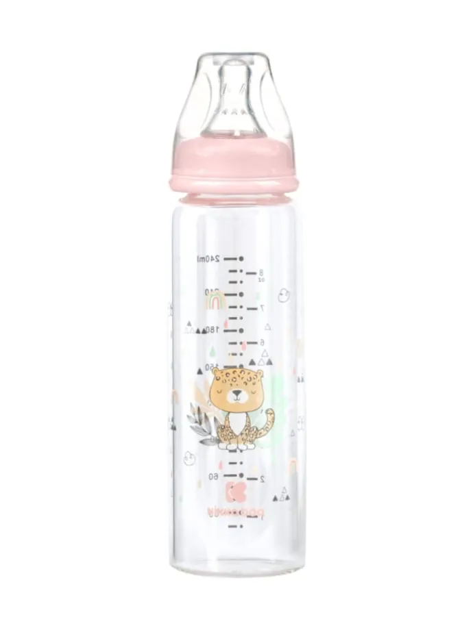 Baby Glasflasche Savanna 240ml in rosa
