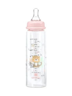 Baby Glasflasche Savanna 240ml in rosa