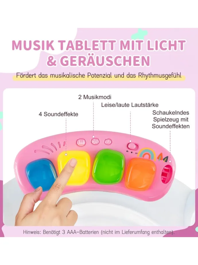 Baby Jumperoo Lauflernhilfe ab 6 Monaten in Rosa