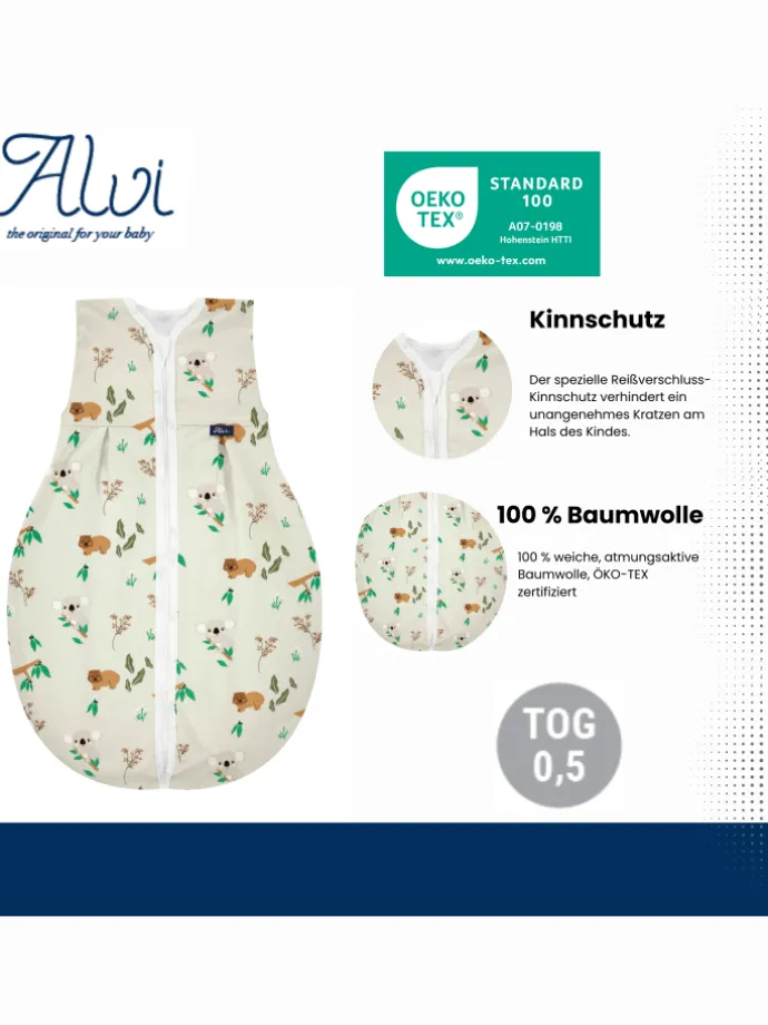 Baby Kugelschlafsack Molton in Koalas World