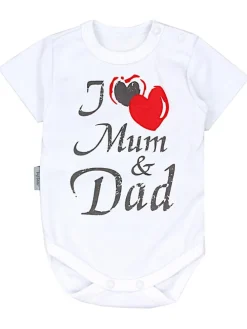 Baby Kurzarm Body mit Aufdruck Spruch 5er Pack in ecru