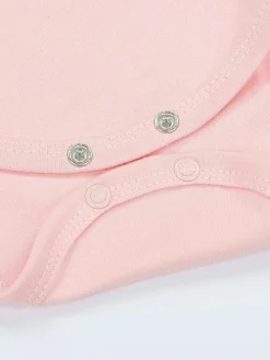Baby Kurzarm Body mit Aufdruck Spruch 5er Pack in ecru