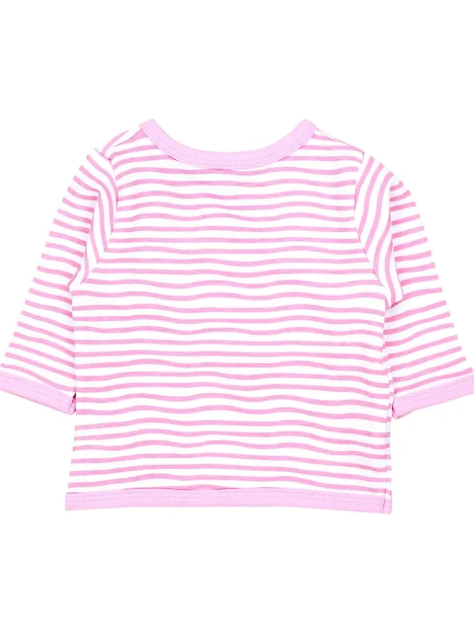 Baby Langarm Wickelshirt 5er Set in rosa Modell 2