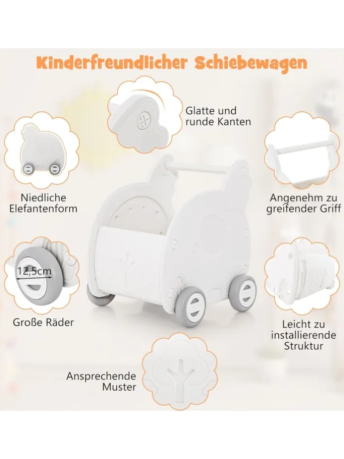 Baby Lauflernhilfe in Weiß