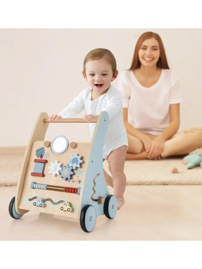 Baby Lauflernwagen Holz in Blau