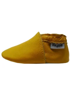 Baby Leder Krabbelschuhe, mit rutschfester Sohle – Gelb