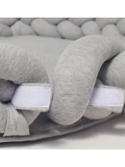 Baby Nest geflochten Grau