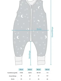 Baby Schlafsack aus Bio-Baumwolle Nanao in Grau