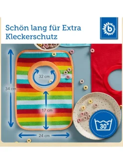 Baby Schlupf Lätzchen, 6er Pack - ab Geburt in Mehrfarbig