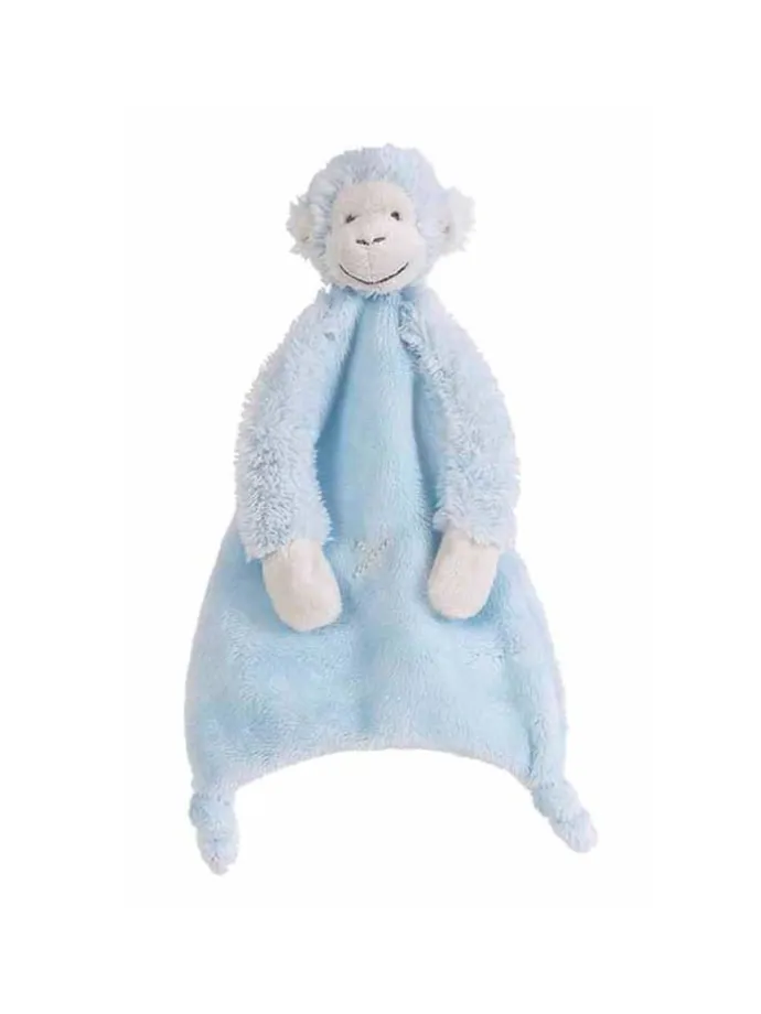 Baby Schmusetuch Affe Mickey blau 28 cm