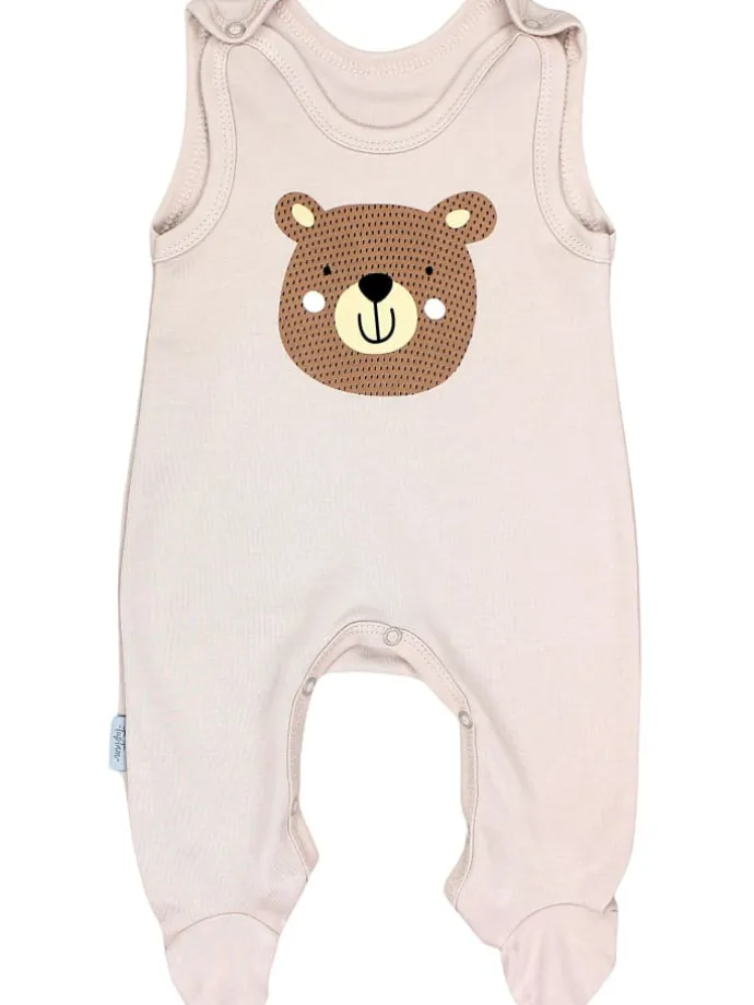 Baby Strampler mit Aufdruck Spruch 5er Pack in beige Modell 1